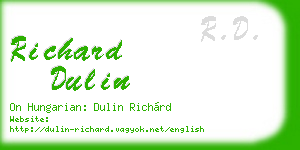 richard dulin business card